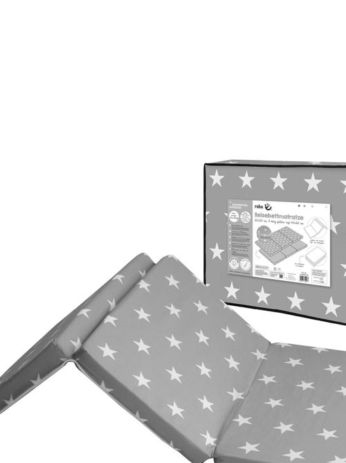 Opvouwbaar reismatras met print + draagtas 'Little Stars' ROBA - Kiabi Opvouwbaar reismatras met print + draagtas 'Little Stars' ROBA - Kiabi