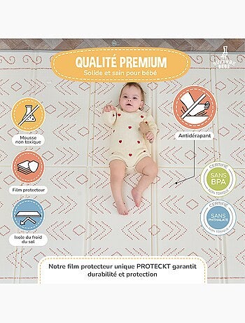 Opvouwbare omkeerbare waterdichte schuim speelmat - 180x150x1 - CASTLE | SUPERBE BEBE