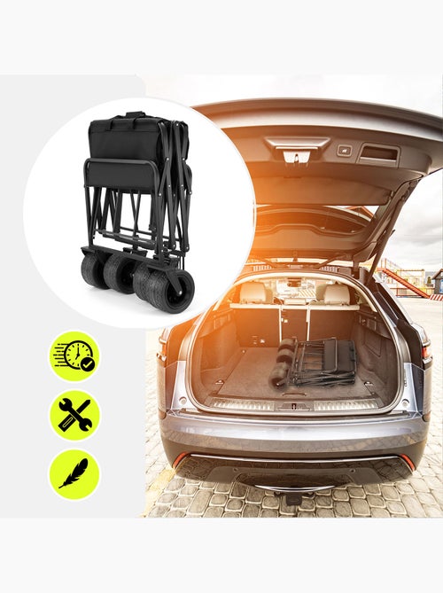 Opvouwbare transportkar hypermotion 100 l – tot 120 kg - Kiabi Opvouwbare transportkar hypermotion 100 l – tot 120 kg - Kiabi