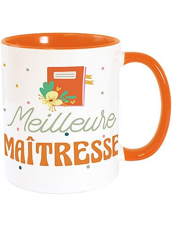 Oranje mok van keramiek – 240 ml, 'Beste juf'