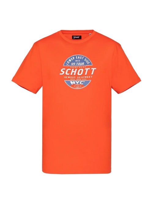 Oranje T-shirt voor Heren - Schott TSUSTOUR - Kiabi Oranje T-shirt voor Heren - Schott TSUSTOUR - Kiabi