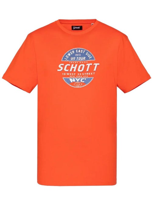 Oranje T-shirt voor Heren - Schott TSUSTOUR - Kiabi Oranje T-shirt voor Heren - Schott TSUSTOUR - Kiabi