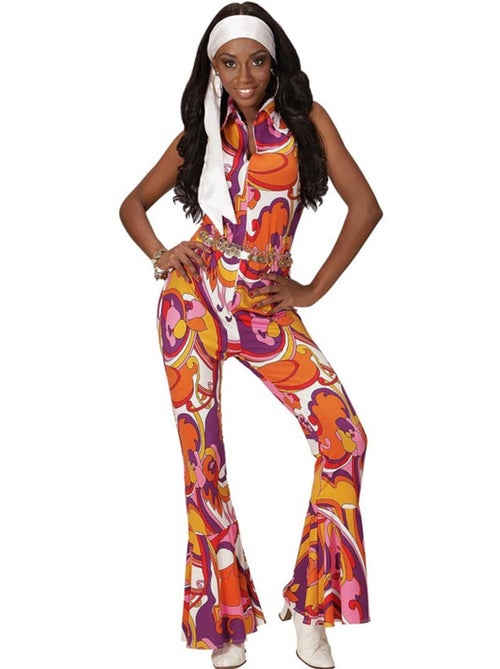 Orchidee in jumpsuit, jaren 70-kostuum - Kiabi