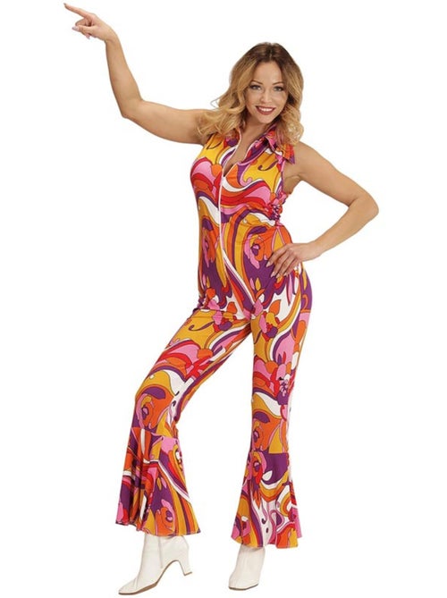 Orchidee in jumpsuit, jaren 70-kostuum - Kiabi