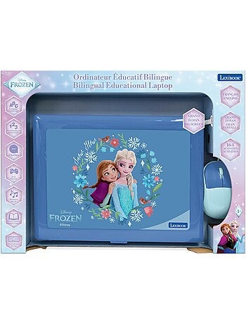 Ordinateur éducatif bilingue avec 164 activités au design la reine des neiges (en/fr)