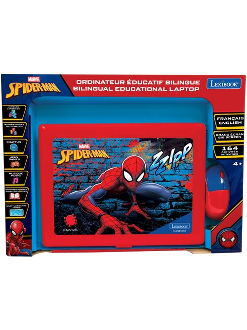 Ordinateur éducatif bilingue avec 164 activités au design spiderman (en/fr) - Kiabi