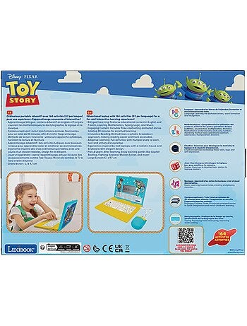 Ordinateur éducatif bilingue avec 164 activités au design toy story (en/fr)