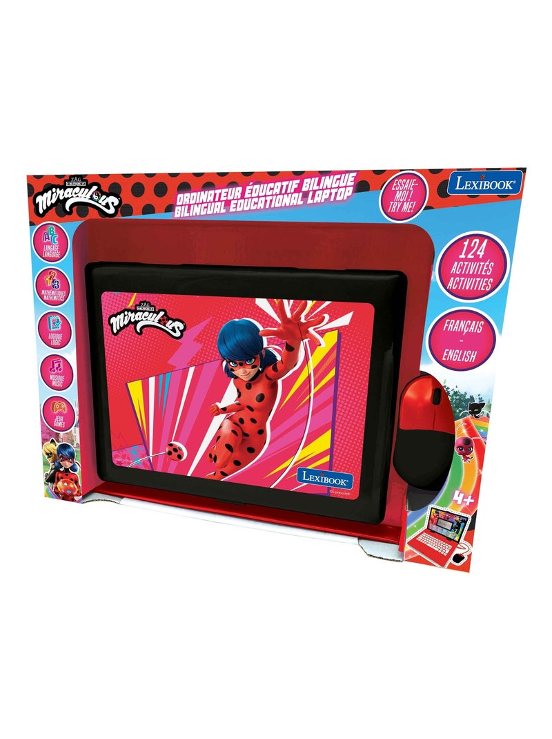 Ordinateur portable éducatif bilingue miraculous (fr/en) Rouge - Kiabi