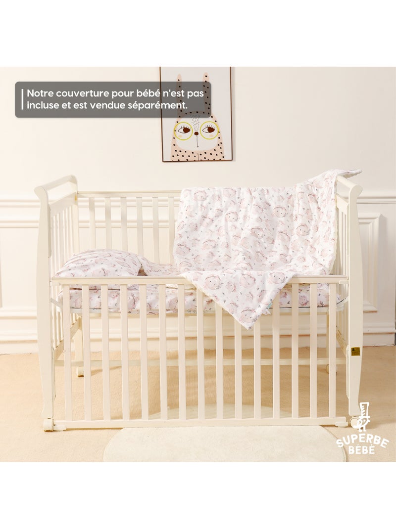 Oreiller avec taie inclus - Coton OEKO-TEX | SUPERBE BEBE Blanc - Kiabi