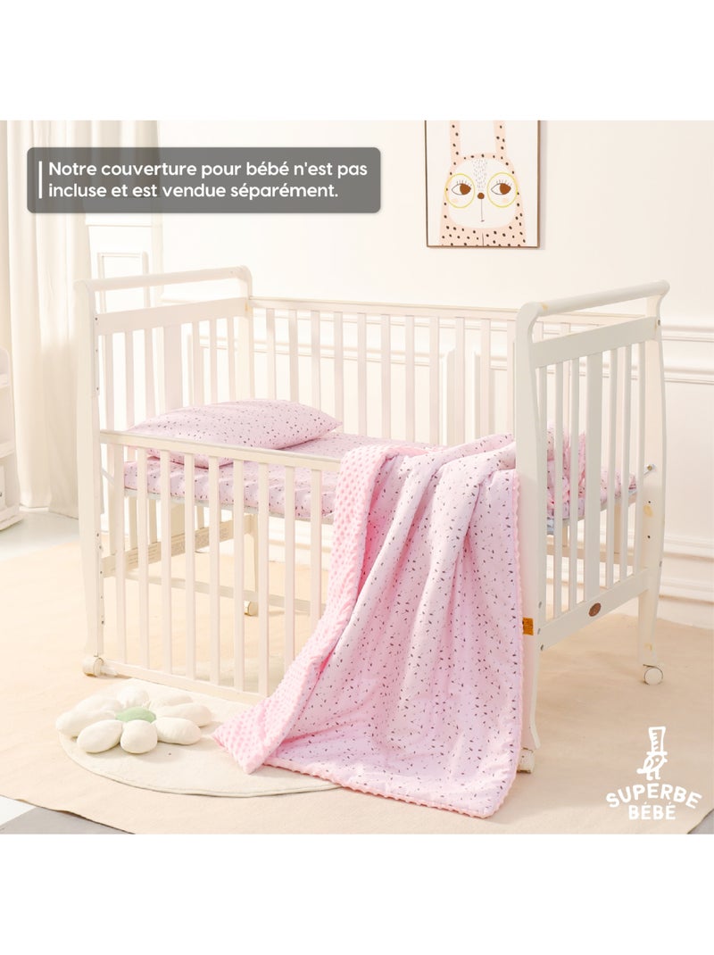 Oreiller avec taie inclus - Coton OEKO-TEX | SUPERBE BEBE Bleu Bordeaux Blanc - Kiabi