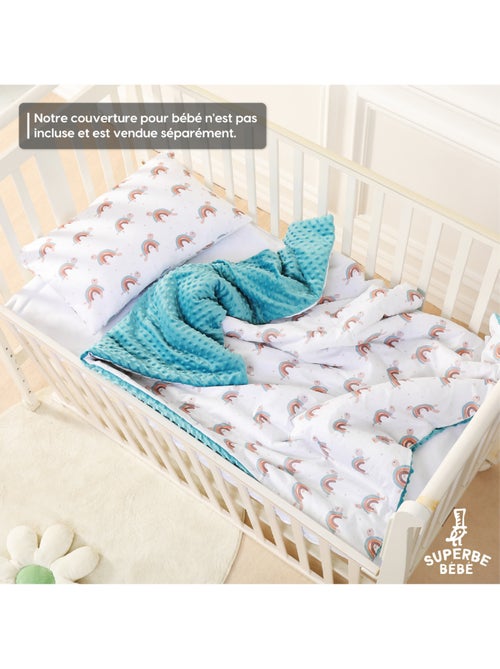 Oreiller avec taie inclus - Coton OEKO-TEX | SUPERBE BEBE - Kiabi Oreiller avec taie inclus - Coton OEKO-TEX | SUPERBE BEBE - Kiabi