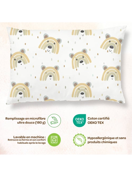 Oreiller avec taie inclus - Coton OEKO-TEX | SUPERBE BEBE - Kiabi Oreiller avec taie inclus - Coton OEKO-TEX | SUPERBE BEBE - Kiabi