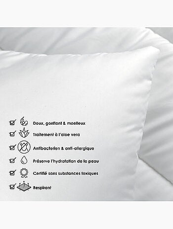 Oreiller respirant moelleux premium avec traitement anti-acarien