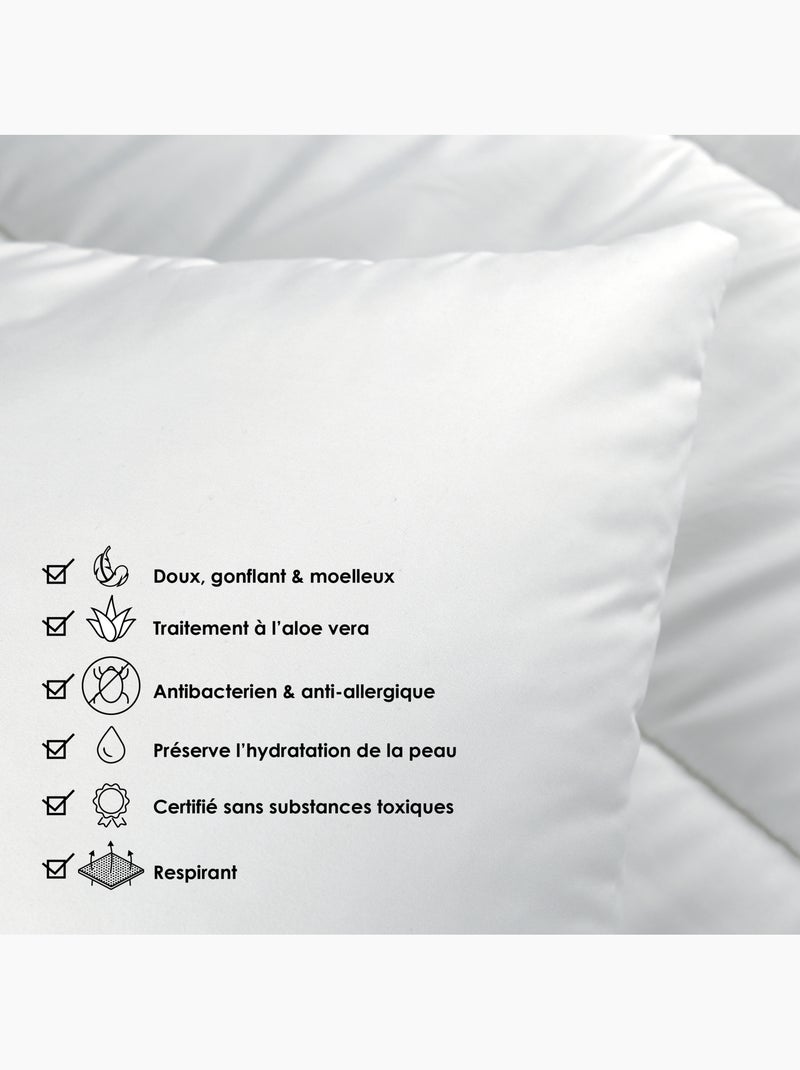 Oreiller respirant moelleux premium avec traitement anti-acarien N/A - Kiabi