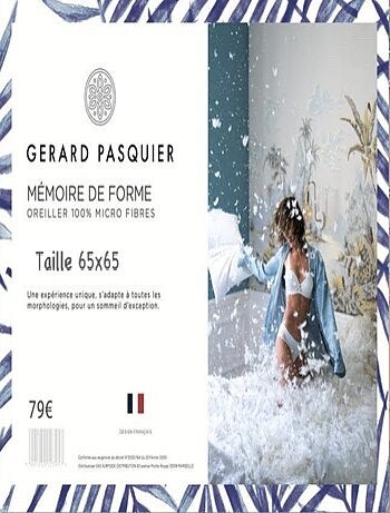 Oreillers Polyester Flocon Mémoire de Forme PROMO LINGE