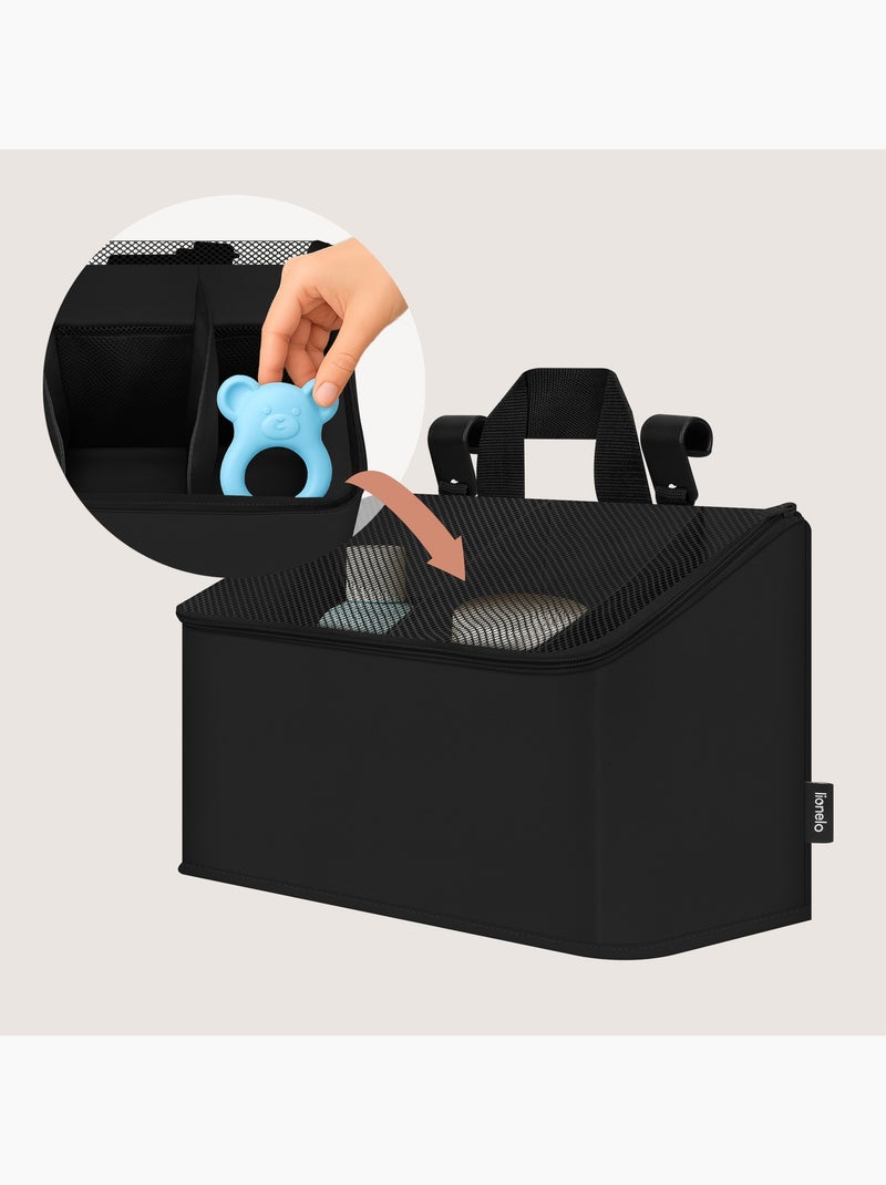Organisateur de lit de bébé LIONELO Sidepocket - Imperméable - 3 compartiments - Zippé Noir - Kiabi