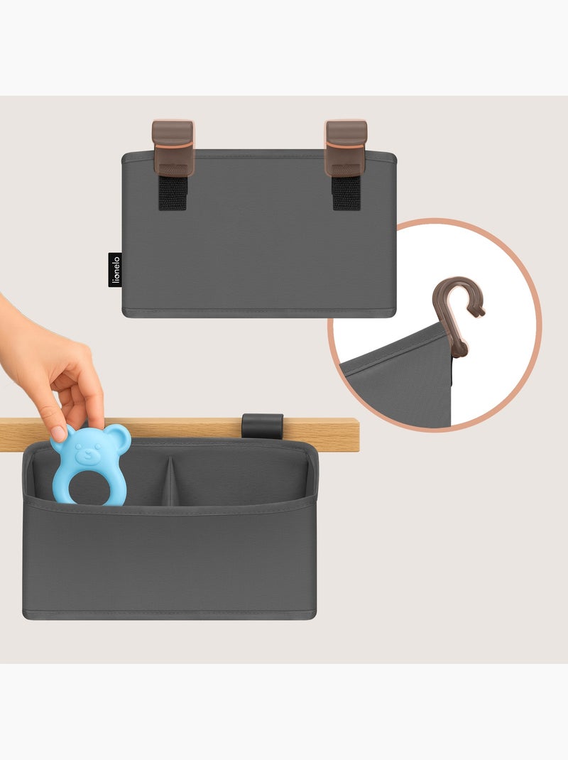 Organisateur suspendu pour lit bébé LIONELO Sidepocket - Ranger les couches - Panier Gris - Kiabi