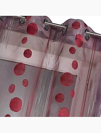 Organza-gordijn met afgeknotte draden en ronde motieven
