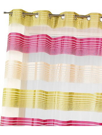 Organza-gordijn met fijne gekleurde horizontale strepen
