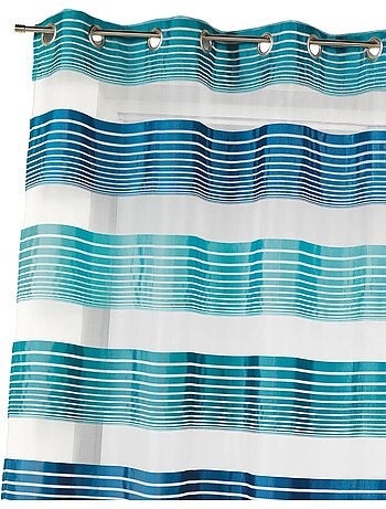Organza-gordijn met fijne gekleurde horizontale strepen