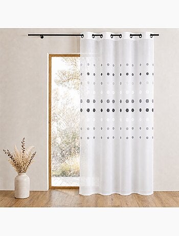 Organza-gordijn met geometrische stippen