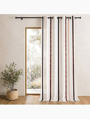 Organza-gordijn met verticale strepen