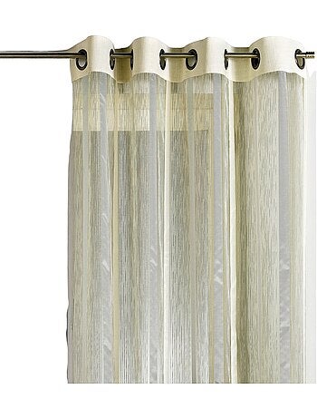 Organza-gordijn met verticale strepen en sierscherm