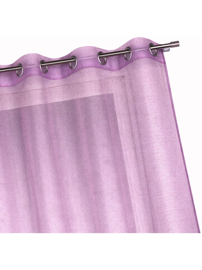 Organza voile met fijne horizontale strepen Fuchsia roze - Kiabi