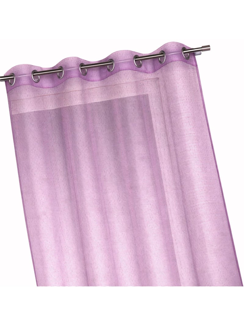 Organza voile met fijne horizontale strepen Fuchsia roze - Kiabi