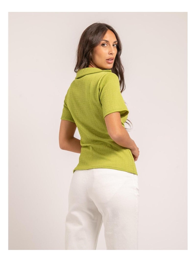 Orla shirt met korte mouwen Groen - Kiabi