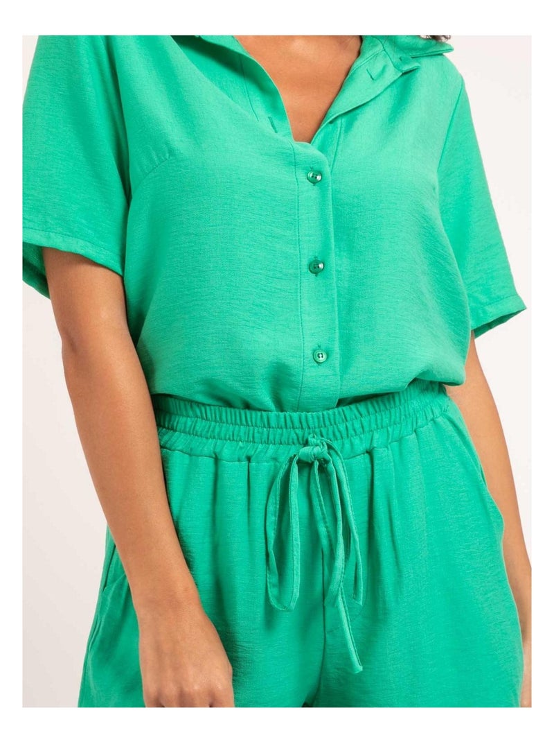 Orokia shirt met korte mouwen Groen - Kiabi