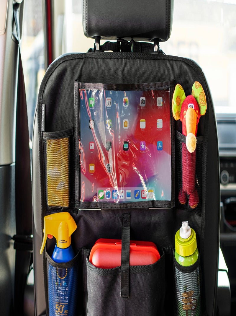 Osann - organisateur voiture bébé avec compartiment tablette / protège siège auto universelle - noir Noir Noir - Kiabi