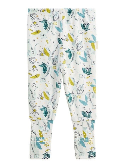 Oscar 2-delige velours kinderpyjamaset met oprolbare voetjes - Kiabi