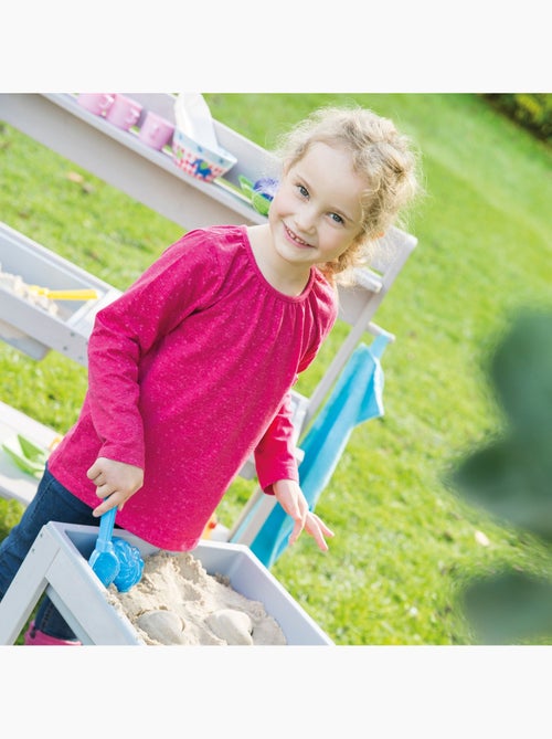 Outdoor+ speeltafel 'Tiny' - Weerbestendig - Water- en zandtafel - Grijs - Kiabi