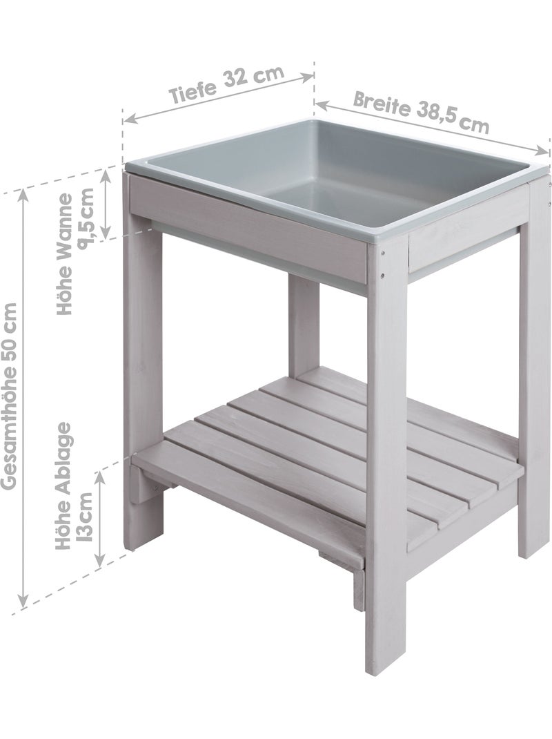 Outdoor+ speeltafel 'Tiny' - Weerbestendig - Water- en zandtafel - Grijs Grijs - Kiabi