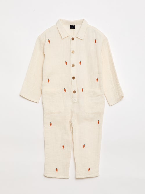 Overall bedrukte katoenen combi - Kiabi