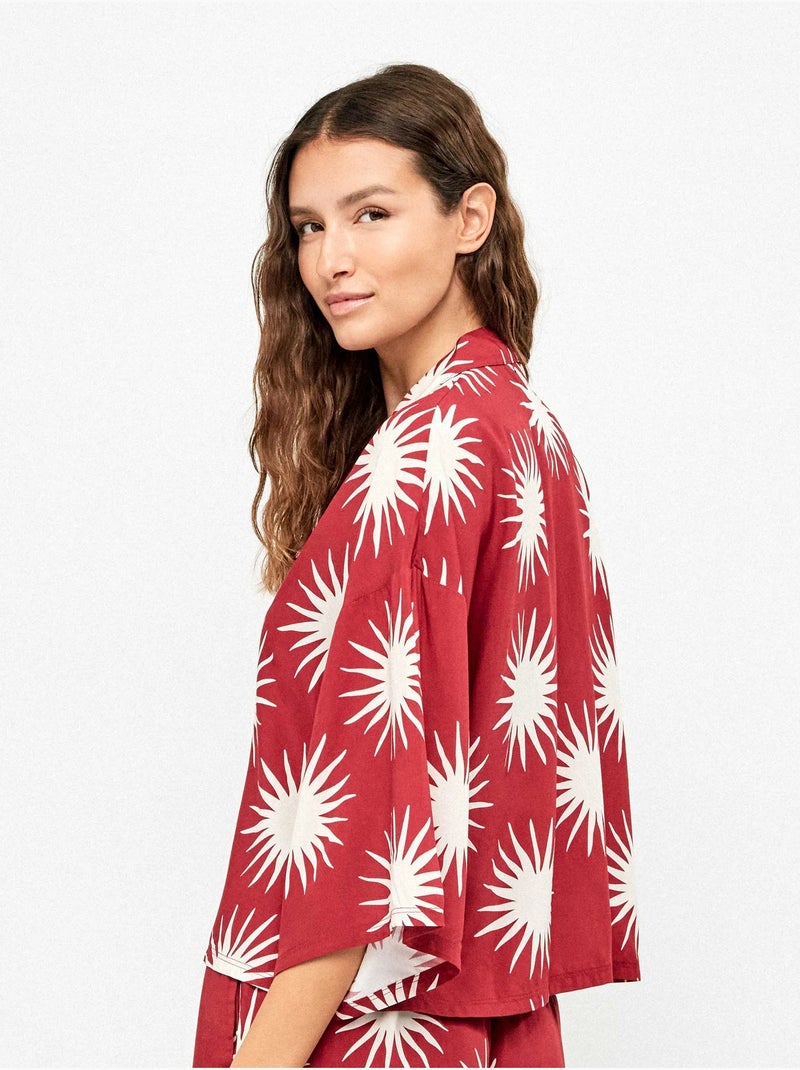 Overhemd 3/4 mouw zon print Multicolor - Kiabi