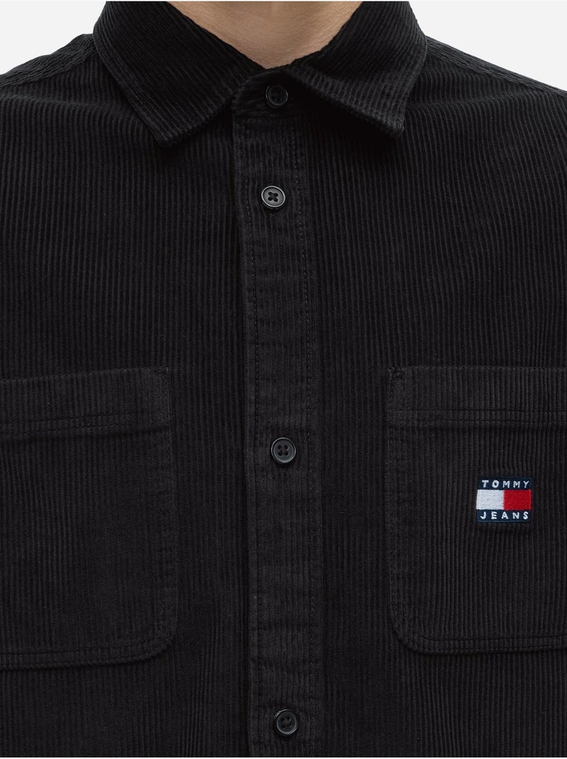 Overhemd met geknoopte kraag - tommy jeans Zwart - Kiabi