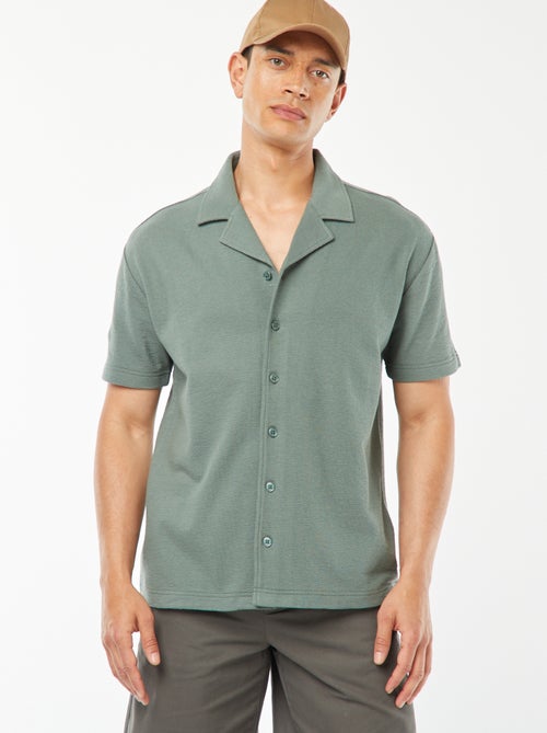 Overhemd met korte mouw en polokraagje - Kiabi