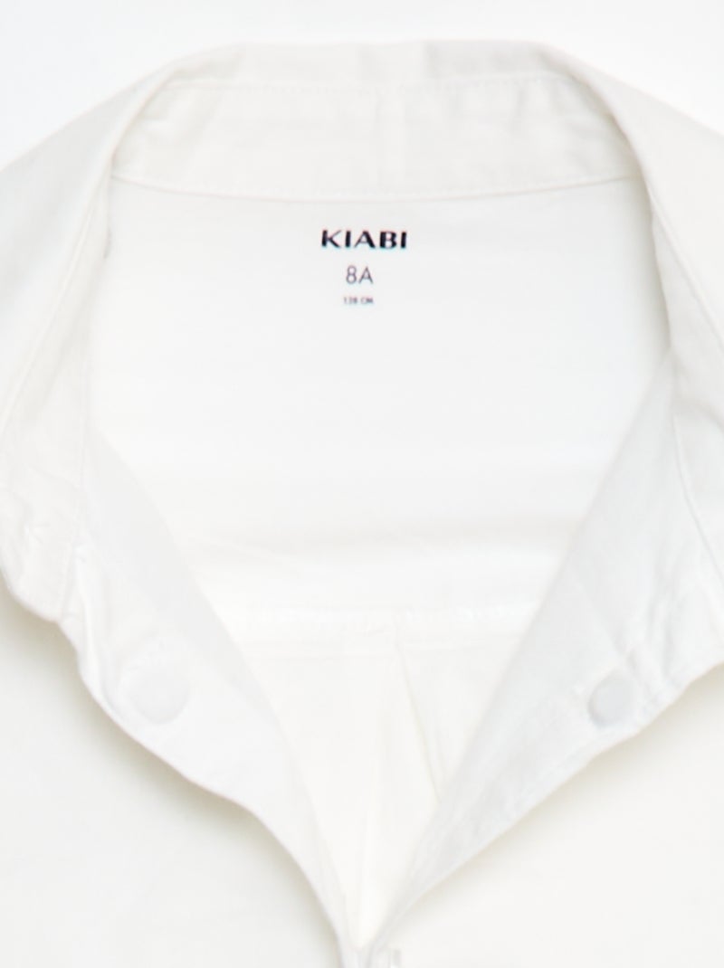 Overhemd met korte mouwen - gemakkelijk aan te trekken collectie wit - Kiabi