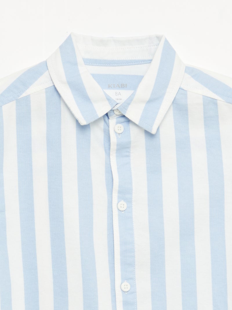 Overhemd met korte mouwen Blauw - Kiabi