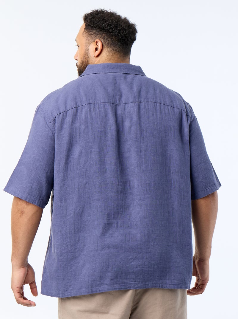 Overhemd met korte mouwen Blauw - Kiabi