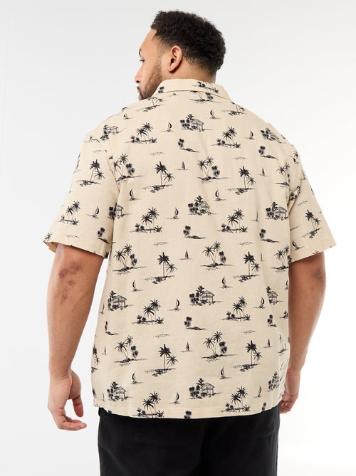 Overhemd met korte mouwen en motief - Kiabi