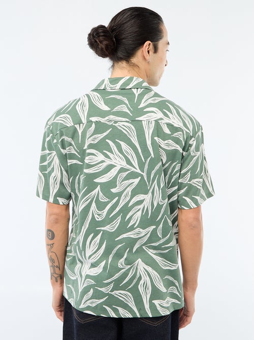 Overhemd met korte mouwen en motiefje - Kiabi