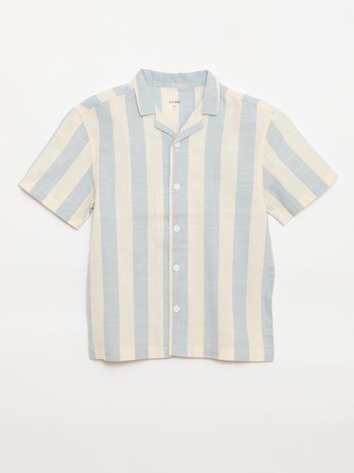 Overhemd met korte mouwen en strepen - Kiabi