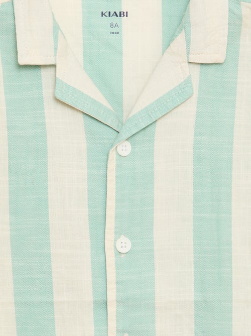 Overhemd met korte mouwen en strepen - Kiabi
