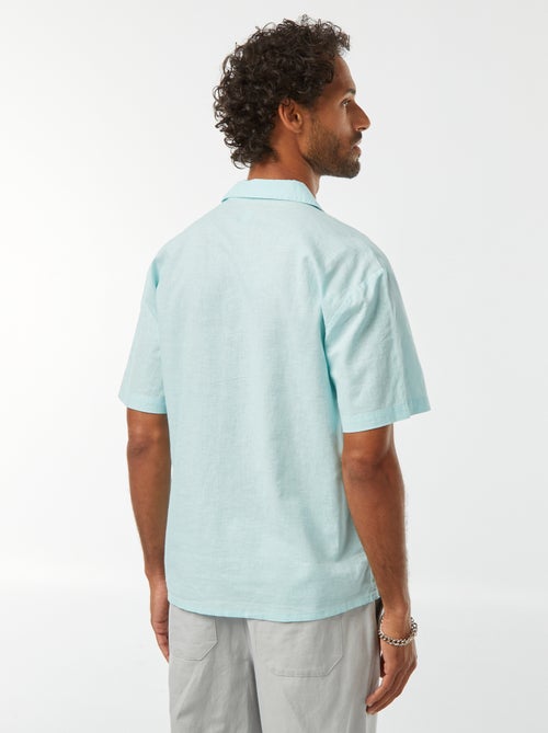 Overhemd met korte mouwen ent borstzakje - Kiabi