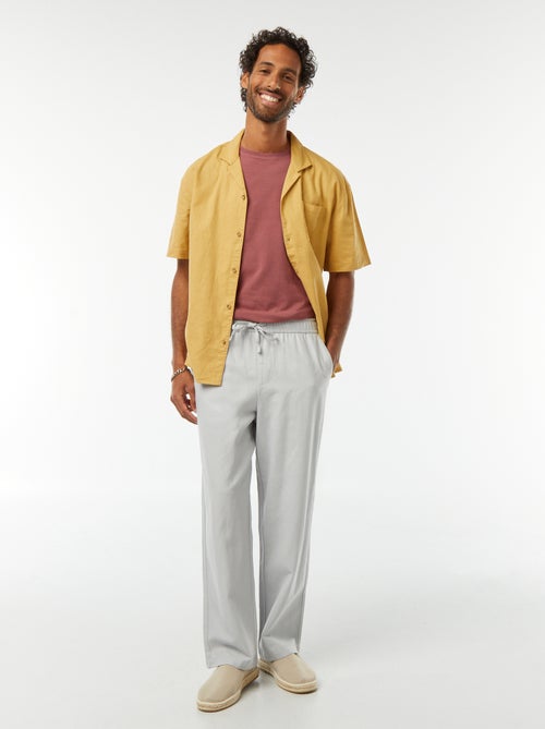 Overhemd met korte mouwen ent borstzakje - Kiabi