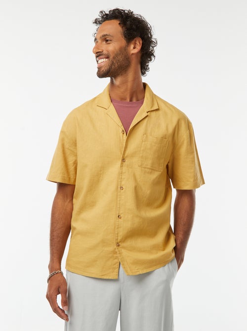 Overhemd met korte mouwen ent borstzakje - Kiabi