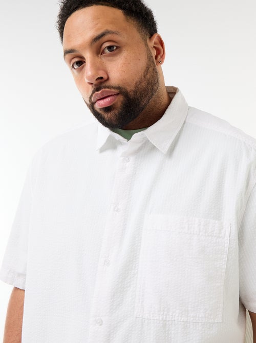Overhemd met korte mouwen van crêpestof - Kiabi